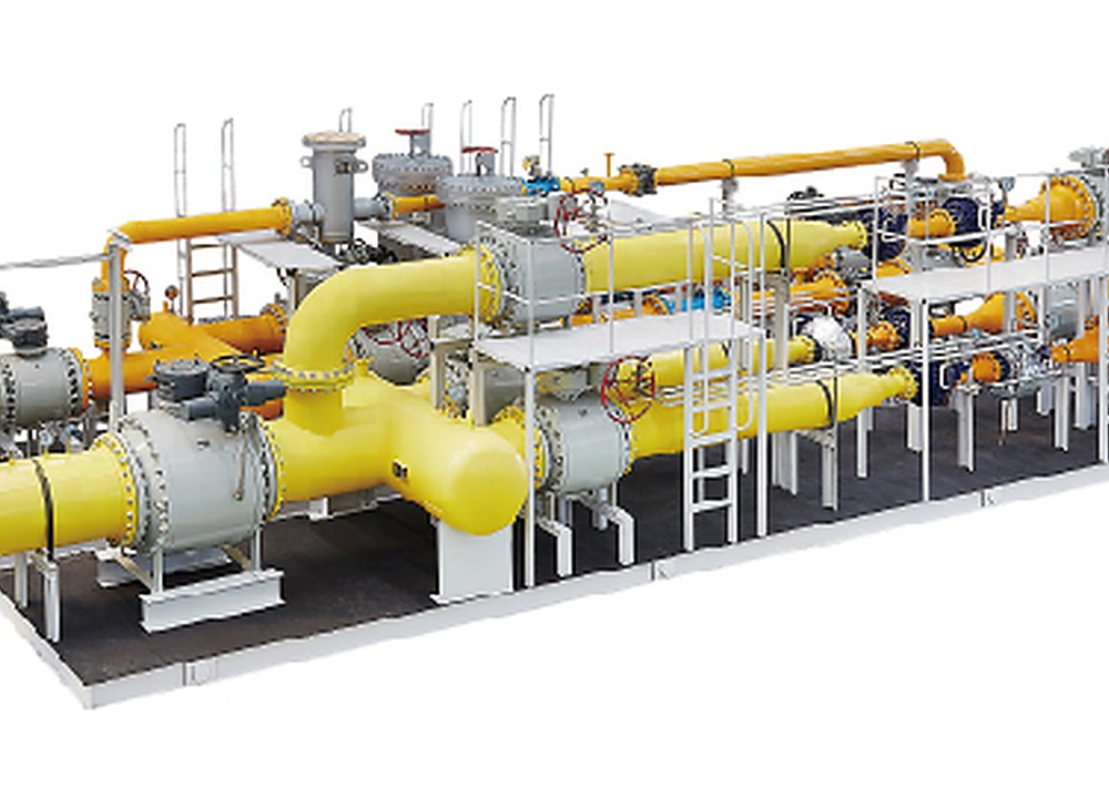 Pressure control and gas reduction skid